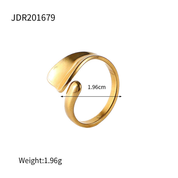 Wholesale Stainless Steel Geometric Plain Ring Jewelry Electroplated