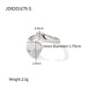 Wholesale Stainless Steel Geometric Plain Ring Jewelry Electroplated
