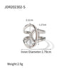 Wholesale Stainless Steel Geometric Plain Ring Jewelry Electroplated