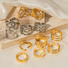 Wholesale Stainless Steel Geometric Plain Ring Jewelry Electroplated