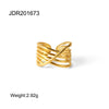 Wholesale Stainless Steel Geometric Plain Ring Jewelry Electroplated