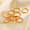 Wholesale Stainless Steel Geometric Plain Ring With Hip Hop Style And Electroplating Treatment