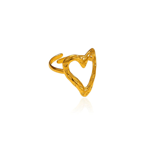 Wholesale Stainless Steel Geometric Polished Electroplated Open Ring For Women Accessories