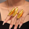 Wholesale Stainless Steel Geometric Popular Style Fine Polished Opening Ring Ornaments For Women