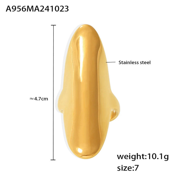 Wholesale Stainless Steel Geometric Popular Style Fine Polished Opening Ring Ornaments For Women