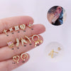 Wholesale Stainless Steel Geometric Printed Piercing Earrings For Women