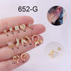 Wholesale Stainless Steel Geometric Printed Piercing Earrings For Women