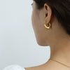 Wholesale Stainless Steel Geometric Prismatic Electroplated Women's Earrings Jewelry