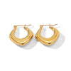 Wholesale Stainless Steel Geometric Prismatic Electroplated Women's Earrings Jewelry