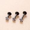 Wholesale Stainless Steel Geometric Puncture Jewelry Electroplated Internal Thread Flat Bottom Rod Lip Nail Ear Bone Nail