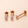 Wholesale Stainless Steel Geometric Puncture Jewelry Electroplated Internal Thread Flat Bottom Rod Lip Nail Ear Bone Nail
