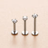 Wholesale Stainless Steel Geometric Puncture Jewelry Electroplated Internal Thread Flat Bottom Rod Lip Nail Ear Bone Nail