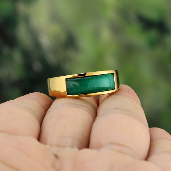 Wholesale Stainless Steel Geometric Punk Long Ring For Men And Unisex