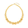 Wholesale Stainless Steel Geometric Punk Style Ball Bead Necklace And Bracelet Jewelry Set