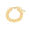 Wholesale Stainless Steel Geometric Punk Style Ball Bead Necklace And Bracelet Jewelry Set