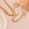 Wholesale Stainless Steel Geometric Punk Style Ball Bead Necklace And Bracelet Jewelry Set