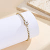 Wholesale Stainless Steel Geometric Real Gold Plated Tennis Chain Bracelet And Necklace Set For Women