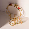 Wholesale Stainless Steel Geometric Retro Earrings 18K Gold Plated For Women