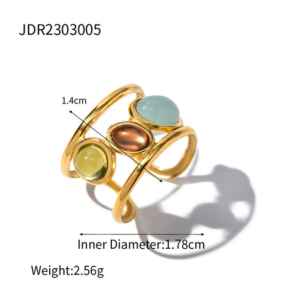 Wholesale Stainless Steel Geometric Retro Earrings 18K Gold Plated For Women
