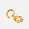 Wholesale Stainless Steel Geometric Retro Electroplated Round Ear Clip For Women