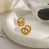 Wholesale Stainless Steel Geometric Retro Electroplated Women's Earrings