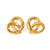 Wholesale Stainless Steel Geometric Retro Electroplated Women's Earrings