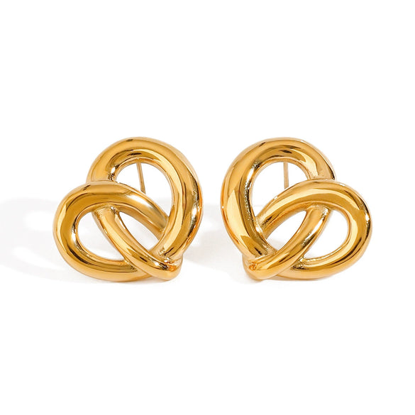Wholesale Stainless Steel Geometric Retro Electroplated Women's Earrings