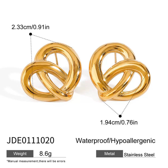 Wholesale Stainless Steel Geometric Retro Electroplated Women's Earrings
