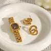 Wholesale Stainless Steel Geometric Retro Electroplated Women's Earrings