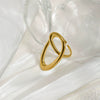 Wholesale Stainless Steel Geometric Retro Hip Hop Exaggerated Personality Ring With Electroplating