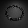 Wholesale Stainless Steel Geometric Retro Hip Hop Style Unisex Figaro Blade Chain Bracelet Jewelry With Electroplating