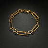 Wholesale Stainless Steel Geometric Retro Hip Hop Style Unisex Figaro Blade Chain Bracelet Jewelry With Electroplating