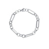 Wholesale Stainless Steel Geometric Retro Hip Hop Style Unisex Figaro Blade Chain Bracelet Jewelry With Electroplating