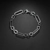 Wholesale Stainless Steel Geometric Retro Hip Hop Style Unisex Figaro Blade Chain Bracelet Jewelry With Electroplating