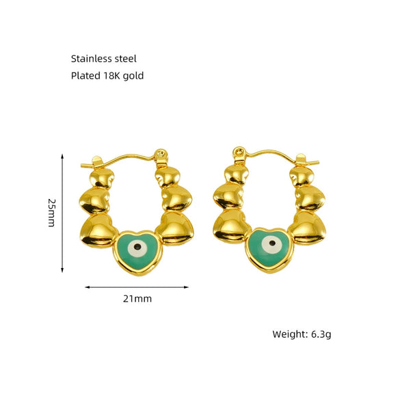 Wholesale Stainless Steel Geometric Retro Light Luxury Electroplated Women's Earrings