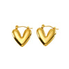 Wholesale Stainless Steel Geometric Retro Light Luxury Electroplated Women's Earrings