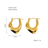 Wholesale Stainless Steel Geometric Retro Light Luxury Electroplated Women's Earrings