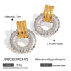 Wholesale Stainless Steel Geometric Retro Modern Minimalist Electroplated Door Handle Earrings For Women