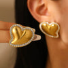 Wholesale Stainless Steel Geometric Retro Smooth Nonfading Electroplated Women's Earrings