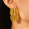 Wholesale Stainless Steel Geometric Retro Smooth Nonfading Electroplated Women's Earrings