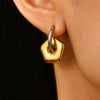 Wholesale Stainless Steel Geometric Retro Smooth Nonfading Electroplated Women's Earrings
