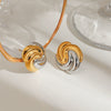 Wholesale Stainless Steel Geometric Retro Spiral Rotating Women's Earrings Nonfading Gold And Silver Color Matching Jewelry