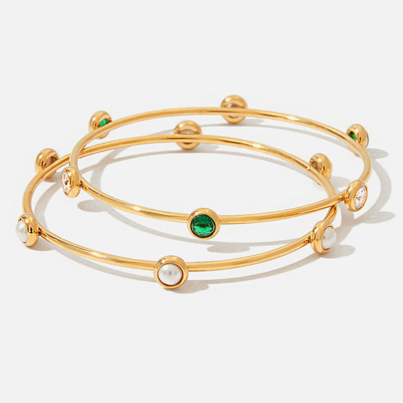 Wholesale Stainless Steel Geometric Retro Style Bracelet With Electroplating Design For Women
