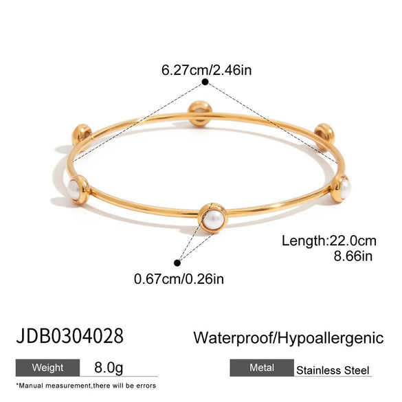 Wholesale Stainless Steel Geometric Retro Style Bracelet With Electroplating Design For Women
