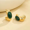 Wholesale Stainless Steel Geometric Retro Style Electroplated Women's Earrings