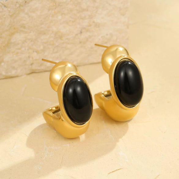 Wholesale Stainless Steel Geometric Retro Style Electroplated Women's Earrings