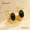 Wholesale Stainless Steel Geometric Retro Style Electroplated Women's Earrings