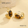 Wholesale Stainless Steel Geometric Retro Style Electroplated Women's Earrings
