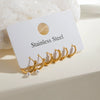 Wholesale Stainless Steel Geometric Rhinestone Ear Buckle Earrings Electroplated For Women