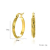 Wholesale Stainless Steel Geometric Ring Earrings With Electroplating For Women